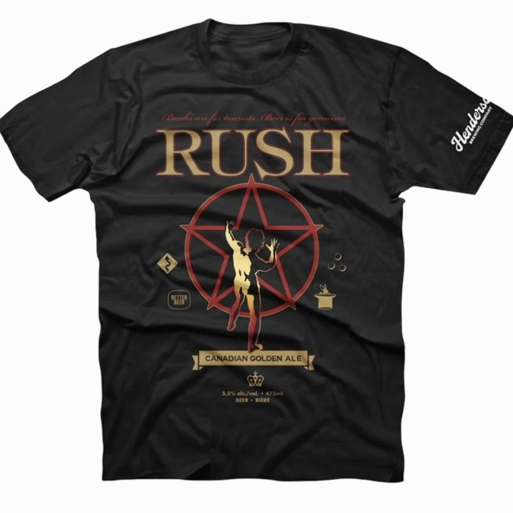 Rush x Henderson Canadian Golden Ale T-Shirt NWOT